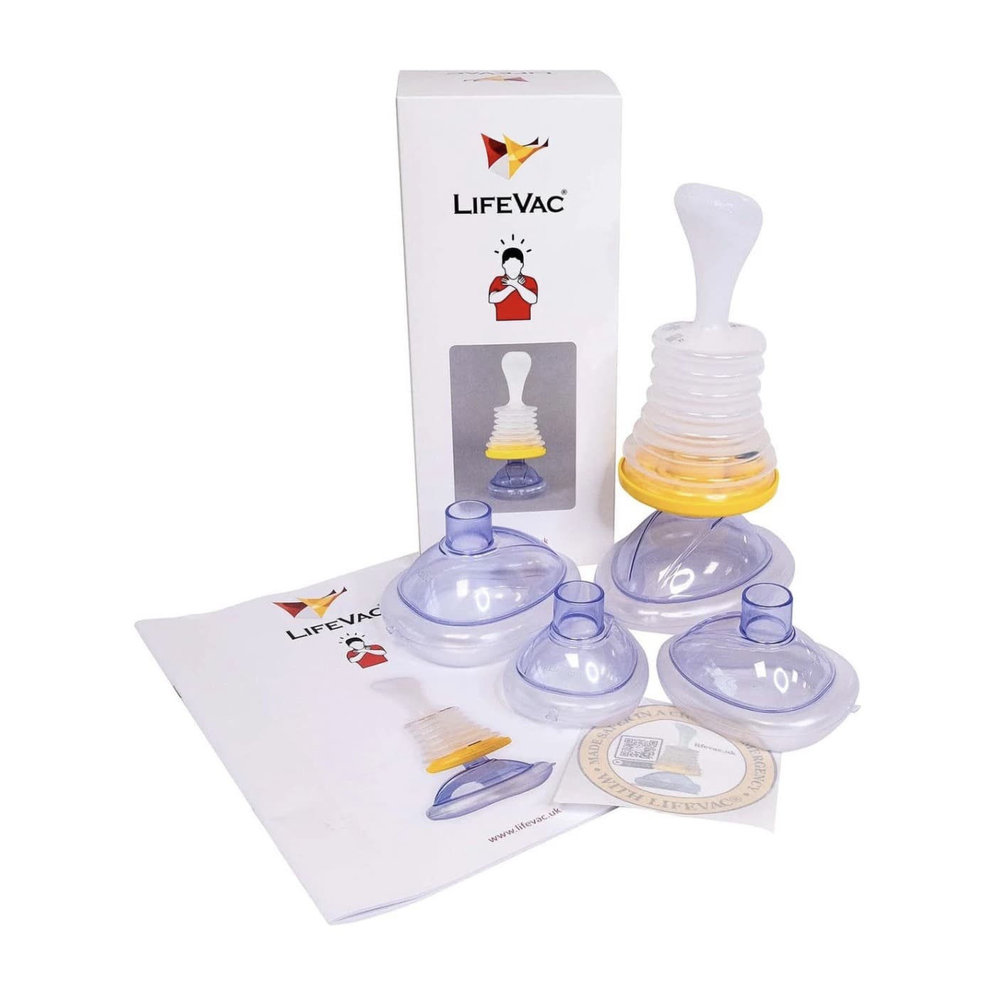 LifeVac Home Kit — apparaat, vier maskers en instructieboekje