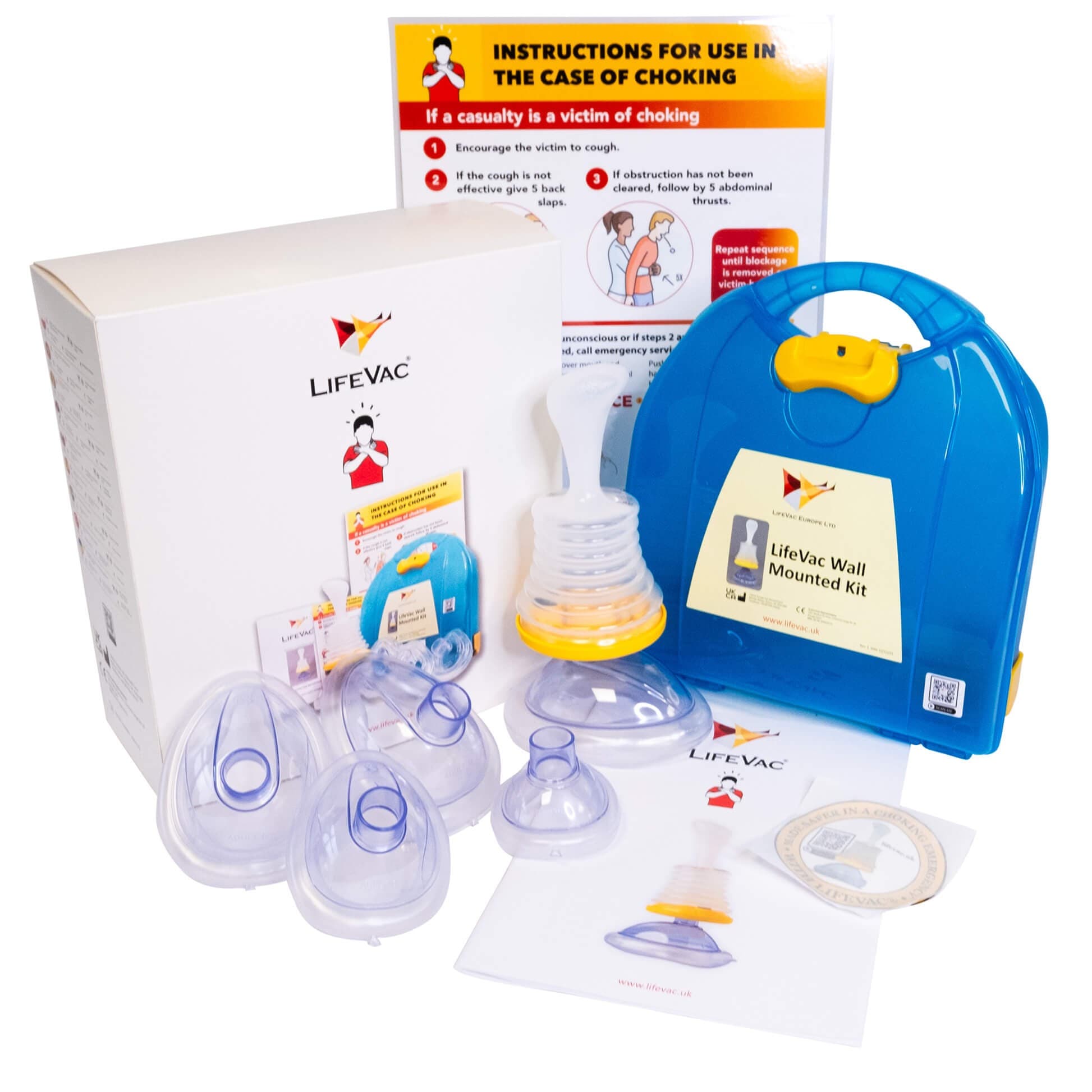 LifeVac Wall Mounted Kit — complete set met koffer en maskers